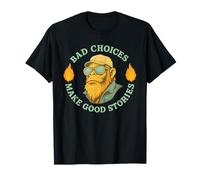 Monkey Bad Choices Makes Good Stories No Regret Story Citazione Maglietta