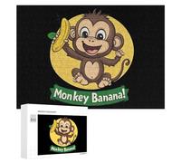 Monkey Banana Jigsaw Puzzle per adulti Famiglia Attività Giochi Home Decor Puzzle 300 PCS