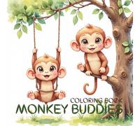 Monkey Buddies Coloring Book: Animal coloring book