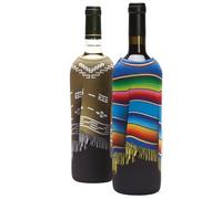 Monkey Business - Poncho per bottiglie di vino: set di 2 custodie isolate in neoprene - Divertenti abiti per bottiglie di vino per bottiglie da 750 ml - Accessori decorativi per vino e regali di vino