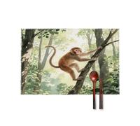Monkey Climbing in The Woods Placement Mats for Dining Table Place Mats Suitable for Personal Dining Tables Dinner Parties BBQ Weddings