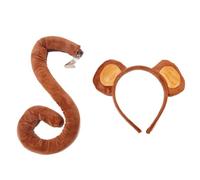 Monkey Ears Headband - Cloth Removable Tail Set | Kids Costume Dress Up