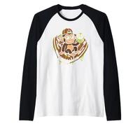 Monkey Funny Animals Baseball Ice Cream Drip Cool Maglia con Maniche Raglan