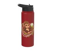Monkey Funny Animals Baseball Ice Cream Drip Cool Stainless Steel Insulated Water Bottle