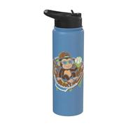 Monkey Funny Animals Baseball Ice Cream Drip Cool Stainless Steel Insulated Water Bottle