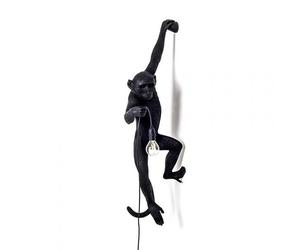 Monkey Hanging Left Applique Da Esterno Nera