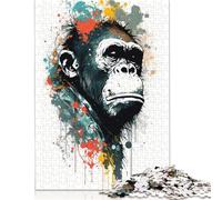 Monkey II Jigsaw Puzzle Impossible 1000Pcs Decorazione Per La Casa. Giochi Rilassamento E Intelligence Per Adulti E Bambini Da 12 Anni 1000pcs (38x26cm)