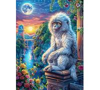 Monkey in Magical Forest Puzzle 500 Pezzi Attività Creativa Indoor Magical Animal Fairy Tale Per Adulti E Ragazzi in Vacanza Gioco Educativo Rilassamento Pressione Ridotta A Casa 500 PCS