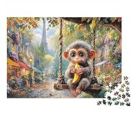 Monkey in Paris Rompicapi1000 Pezzo Puzzle Sostenibile per Adulti Adolescenti Forest Cat Premium 100% Recycled Board Grande Regalo SfidaColoratoAttività Divertente per Casotavola3