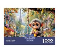 Monkey in ParisMonumental Jigsaw Puzzles for Adults Featuring 1000 Advanced, Notoriously Difficult Challenging Puzzle Educational Game Pieces - Designed As The Most Memorable Gift Jigsaw Puzzles for