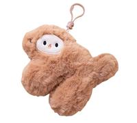 Monkey Keychain Plush, Stuffed Animal Key Chain, 4.7 Inches Brown Lightweight Soft Toy, Cute Pendant Charm, Portable Monkey Keyring for Kids, Adults Backpack, Bags, Durable Stitching and Purse Use