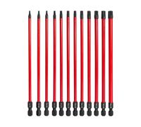Monkey King Bar Set di punte Torx, 12 punte Torx lunghe da 150 mm, con gambo esagonale S2 da 1/4", in acciaio Torx magnetico (T7, T8, T9, T10, T15, T20, T25, T27, T30, T35, T40)