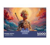 Monkey King Sitting on The Clouds 1000 Pcs Cartone Robusto Puzzle Monkey King Sfida Unica Gioco Creativo Puzzle Decorazioni Per La Casa 38x26cm/1000pcs