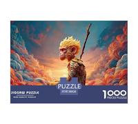 Monkey King Sitting on The Clouds 1000 Pezzi Carta Ecologica Puzzle Sun Wukong Cloudscape Antistress Gioco Creativo Puzzle Per Adulti E Bambini 38x26cm/1000pcs