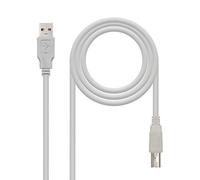Monkey Ladder Cavo USB 2.0 per stampante, tipo A/M-B/M, maschio-maschio, beige, 1m