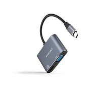 Monkey Ladder Convertitore da USB-C a HDMI/VGA 15 cm, colore grigio