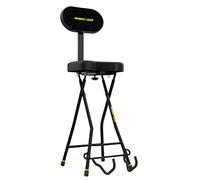 Monkey Loop Seat Prime 02 - Sgabello per Chitarra - Panca Pieghevole Resistente con Supporto per Chitarra - Portata 136 kg - Seduta Imbottita di 64 mm di Spessore - Schienale Ergonomico