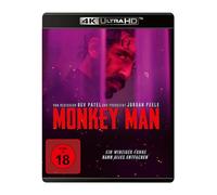 Monkey Man (4K Ultra HD) (4K UHD Blu-ray) Patel Dev Copley Sharlto Sharma Vipin