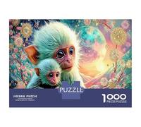 Monkey Mother And Baby Jigsaw Puzzle 1000 Pezzi Classici Per Adulti E Bambini ≥14 Anni Giochi Educativi Fantasy Pet Per Appassionati Esperti Decorazione Casa Imparo Logica 70x50cm/1000pcs
