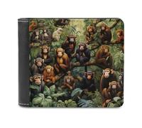 Monkey On The Tree - Portafogli con stampa di scimmia sull'albero, con scomparti multipli per carte di credito, per uomini e donne, Stile:, Taglia unica, MHXYZHW