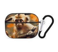 Monkey on Tree Custodia per AirPods Pro 2, antiurto, custodia rigida protettiva per uomo e donna, compatibile con AirPod Pro custodia 2a/1a generazione con portachiavi - Nero