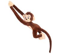 Monkey Plush da 35 pollici realistica marrone ardente di peluche armato lungo braccio coccoloso giocattolo imbottito interattivo
