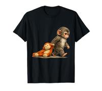 Monkey Punch Baby Macaque Little Punch Big Cute Love Peluche Maglietta