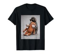 Monkey Punch Drink Iced Coffee Occhiali da Sole Scimpanzé Caffeina Maglietta con Stampa Grafica Economica
