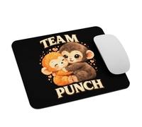 Monkey Punch Team Punch Cute Graphic Mousepad Piccolo Mouse Pad Comodo Tappetino Scrivania per Laptop Pc Ufficio 25X30Cm