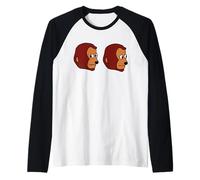 Monkey Puppet Meme - Awkward Cringe Scomodo Preoccupato Maglia con Maniche Raglan