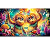 monkey Puzzle impossibili 1000Pcs Decorazione per la casa. Giochi di Rilassamento e Intelletto per adulti e ragazzi da 14 anni 75x50cm/1000pcs