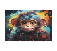 Monkey Puzzle Per Adulti 1000 Pezzi Difficile Puzzles in Legno Impegnativo Gioco Preciso A Incastro Gioco Educativo Sfida Giocattolo （75×50cm）