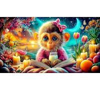 monkey Puzzle per adulti 1000 pezzi Gioco familiare divertente & stimolante Gioco di puzzle Sfida di gioco educativo per adulti 38x26cm/1000pcs