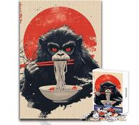 Monkey Ramen Puzzle per adulti da 1000 pezzi Gioco di apprendimento strategico per il pensiero Regalo significativo ideale per qualsiasi evento Dimensioni 38x52cm