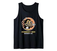 Monkey See Monkey Do (Dichiarazione divertente e grafica scimmia) Canotta
