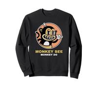 Monkey See Monkey Do (Dichiarazione divertente e grafica scimmia) Felpa
