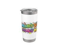 Monkey See Monkey Do Vibrant 90s Bicchiere termico in acciaio inox doppia parete