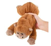 Monkey Shape Large Plush Pencil Pouch - Zippered Stationery Organizer | Spacious Capacity Makes It A Fun Yet Practical Stationery Pouch For Kids, Students, And Adults At School, College, Or Home
