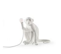 Monkey Sitting Lampada Da Tavolo Bianca
