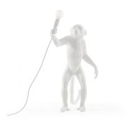Monkey Standing Lampada Da Tavolo Bianca