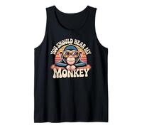 Monkey Sunglasses Sarcasm Funny Primate Style Canotta