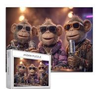 Monkey Tells Holiday Jokes 1000 pezzi puzzle per adulti Halloween Cartoon Art puzzle impegnativo giochi di attività familiari colorato fai da te puzzle per la decorazione della casa regali 68 x 50 cm