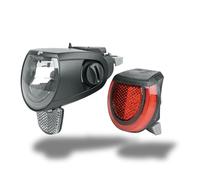 MonkeyLink SkyeLight 80 LUX CONNECT - Kit di illuminazione per bicicletta, accessori per bicicletta, supporto magnetico innovativo, fanale posteriore con luce freno, fanale anteriore regolabile