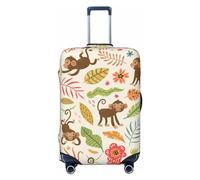 Monkeys in the Jungle - Coperture elastiche per valigie, 45-81 cm, nero, Large