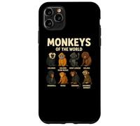 Monkeys of the World Maglietta carina specie di primati Custodia per iPhone 11 Pro Max
