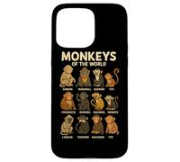 Monkeys of the World Maglietta carina specie di primati Custodia per iPhone 15 Pro Max