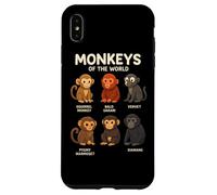 Monkeys of the World Maglietta carina specie di primati Custodia per iPhone XS Max