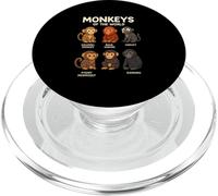 Monkeys of the World Maglietta carina specie di primati PopSockets PopGrip per MagSafe