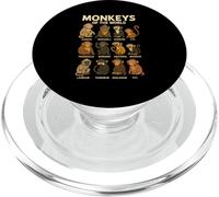 Monkeys of the World Maglietta carina specie di primati PopSockets PopGrip per MagSafe