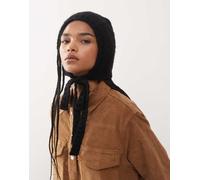 Monki - Cuffia nera in maglia-Nero One Size